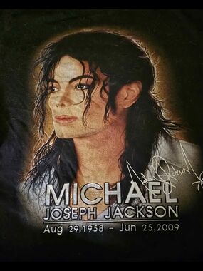 RARE Black Graphic Michael Jackson Tribute Tee